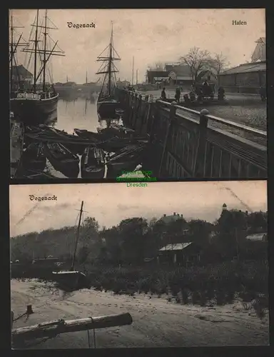 150543 2 AK Bremen Vegesack um 1910 Hafen