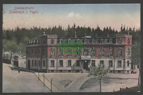 141059 AK Schöneck i. Vogtland Kurhaus Hotel Schützenhaus 1923