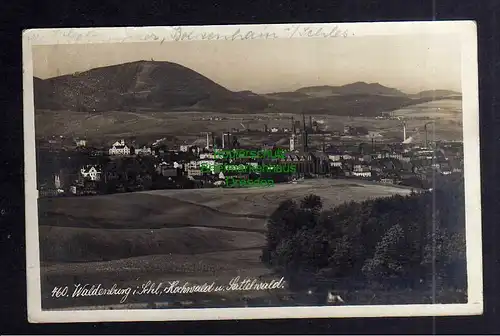 127511 AK Waldenburg Schlesien Hochwald Sattelwald Fotokarte 1914 Restauration