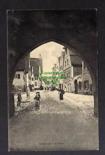 127568 AK Oettingen in Bayern 1920 a Ries Straße Torbogen