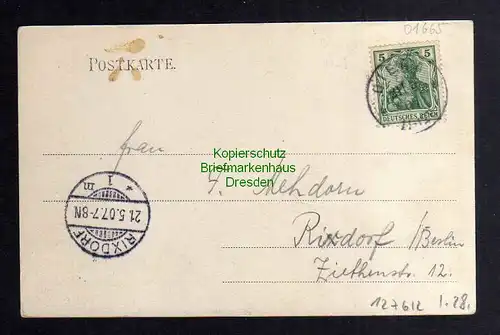 127612 AK Diera bei Meißen 1907 Restaurant Materialwarenhandlung Post