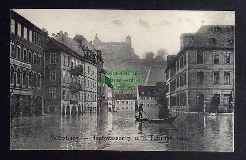 127547 AK Würzburg Hochwasser 1909 Antiquitätenladen Unglück Katastrophe
