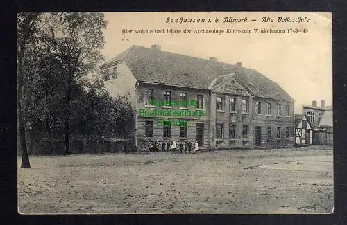 126959 AK Seehausen Altmark Alte Volksschule 1913 Winkelmann