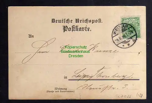 127025 AK Buchfart bei Weimar B. Zorns Gasthof Schlossberg Cafe 1896