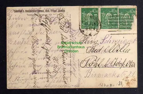 127071 AK Tasdorf Kr. Niederbarnim Gasthof zum Deutschen Haus 1923 Kalkberge