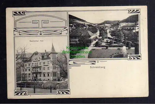 127182 AK Schramberg Gasthof Restaurant Hotel Badischer Hof 1912