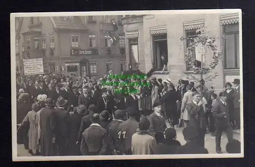 127171 AK Coburg um 1925 Fotokarte Fest Feier Umzug Transparent Demonstration