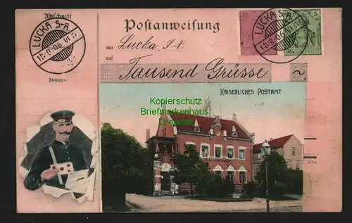 145250 AK Lucka S.-A. Kaiserliches Postamt Tausend Grüsse 1917