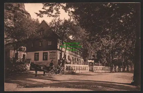 144491 AK Bad Schweizermühle Rosenthal-Bielatal 1910 Restaurant zum Felsenkeller