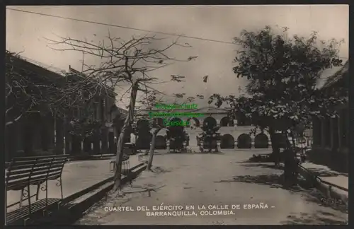 144530 AK Barranquilla Colombia Kolumbien 1927 Cuartel del Ejercito en la calle