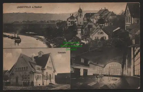 144674 AK Jagstfeld am Neckar 1912 Panorama Turnhalle