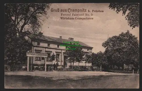 144670 AK Crampnitz bei Postdam 1921 Wirtshaus Crampnitzsee Fernruf Fahrland