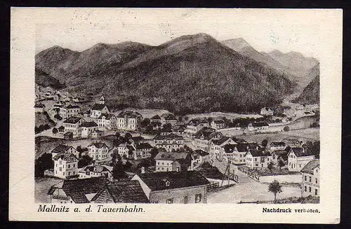 63570 AK Mallnitz an der Tauernbahn 1921 Kärnten