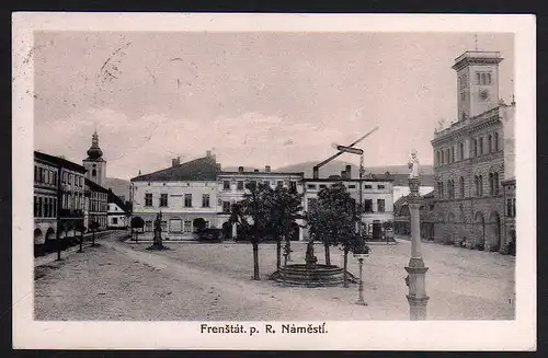 62473 AK Frenstat pod Radhostem Frankstadt unter dem Radhoscht 1914 Bahnpost