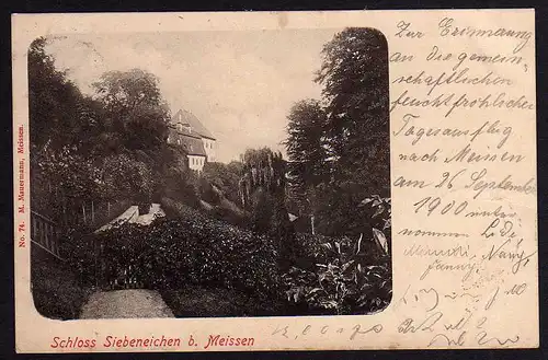 51723 AK Schloss Siebeneichen bei Meissen 1900