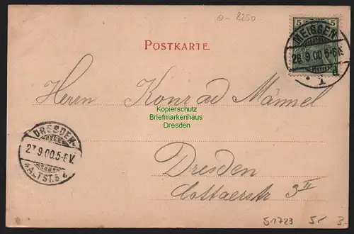 51723 AK Schloss Siebeneichen bei Meissen 1900