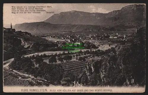51825 AK Schloss Runkelstein Castel Roncolo Burg Südtirol 1908 Mendelgebirge