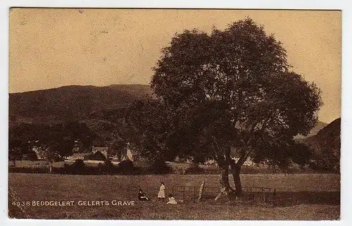 39512 AK Beddgelert Wales Gelerts Grave um 1910