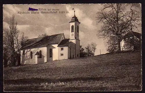 37688 AK Bozen Ritten Kirchlein Maria Himmelfahrt 1923