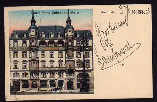 37508 AK Bonn 1913 Hotel zum goldenen Stern