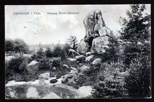 38126 AK Oberhof i. Thür. Herzog Ernst Denkmal 1911