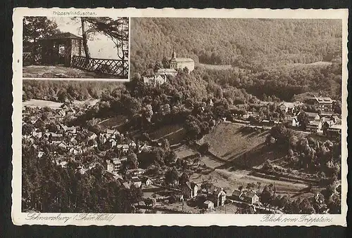 20335 AK Schwarzburg Thür. Wald 1931 Blick vom Trippsteinhäuschen