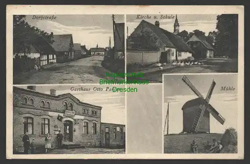 145453 AK Kempendorf Pom. 1935 Gasthof Panten Kirche Schule Windmühle