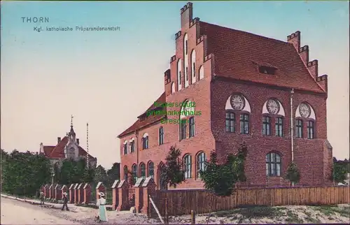 156447 AK Thorn Torun Wpr.1912 Kgl. Katholische Präparandenanstalt