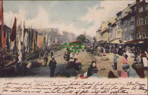 156442 AK Königsberg Ostpreußen 1906 Unterer Fischmarkt