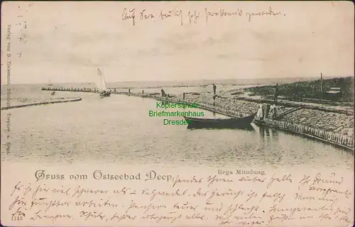 156423 AK Ostseebad Deep Mrzezyno Rega Mündung 1901