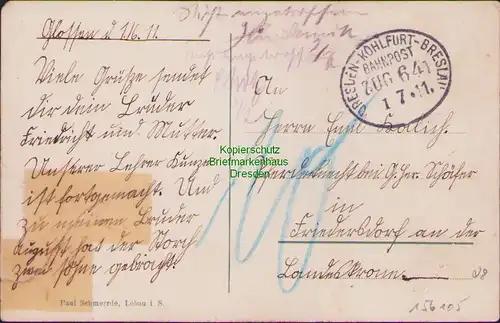 156105 AK Kleinradmeritz bei Löbau 1911 Post Kittlitz Sachsen Bahnpost Dresden