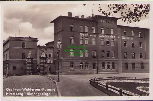 156150 AK Hirschberg Riesengebirge Graf von Waldersee Kaserne 1938