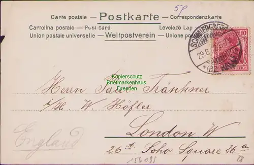 156099 AK Litho Gruss aus dem Moorbad Schmiedeberg 1902 Frau Mohnblume