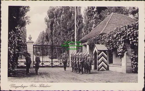 156125 AK Fliegerlager Berlin Kladow 1939 Eingang Kaserne Feldpost nach Steglitz