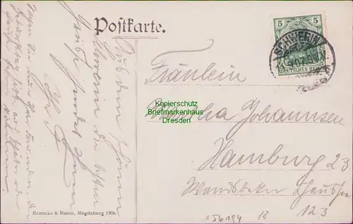 156194 AK Schwerin 1907 Kommandantenstrasse mit Paulskirche