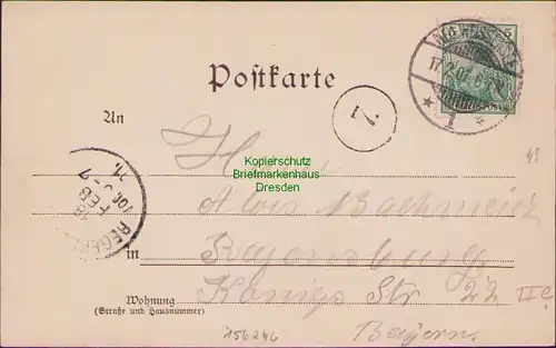 156246 AK Berlin Weissensee Königs Chaussee und Postamt 1901