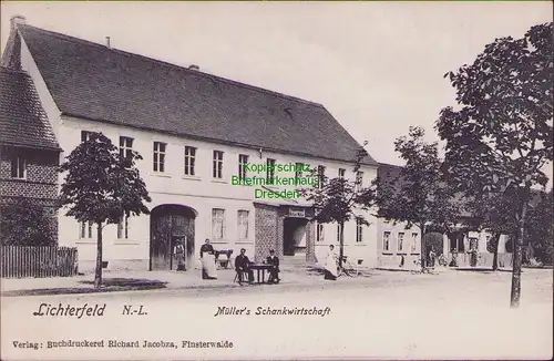 156231 AK Lichterfeld N.-L. Müllers Schankwirtschaft Gasthaus Finsterwalde 1926