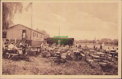 156268 AK Dresden Johannstadt Strandhotel Weber bei Antons an der Elbe um 1925