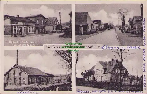 156308 AK Holstenniendorf i. H. Bäckerei Gemischtwaren Bubbers & Sohn Meierei