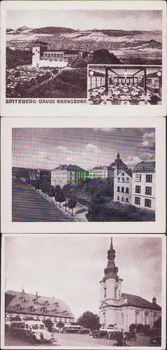 156325 3 AK Spitzberg Baude Warnsdorf Peter Dornhäuser Str. Marktplatz Varnsdorf