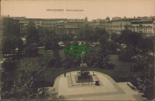 156343 AK Magdeburg Bismarckplatz um 1925