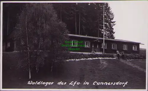 156148 AK Waldlager der Lfv in Cunnersdorf über Königstein um 1940
