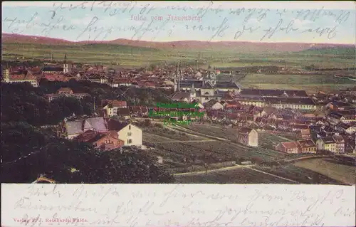 156141 AK Fulda vom Frauenberg Reliefkarte 1904