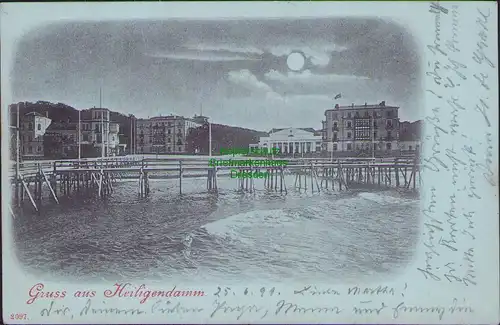 156292 AK Heiligendamm 1899 Mondscheinkarte