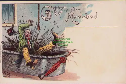 152858 AK Gruss aus dem Moorbad um 1900 Künstlerkarte Arthur Thiele