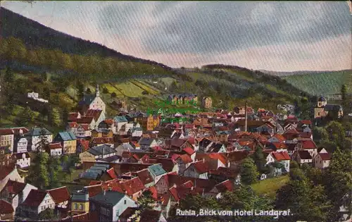 152961 AK Ruhla Blick vom Hotel Landgraf 1910