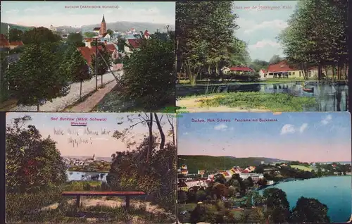 152910 4 AK Märkische Schweiz Buckowsee Pritzhagener Mühle 1910 Storchnest