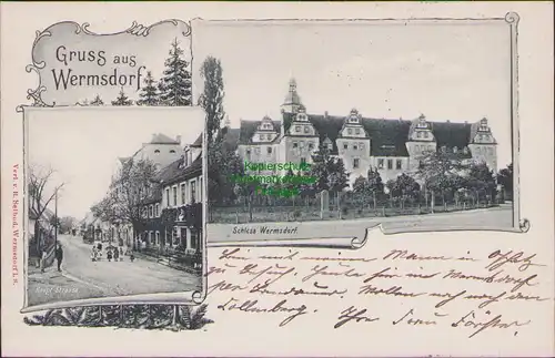 152999 AK Wermsdorf 1902 Hauptstraße Schloss