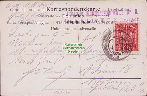 152867 AK Stein mit Steiner Alpen 1917 Feldpost Laibach Musterungskommmision