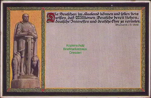 152997 AK Weitmar Kr. Bochum 1914 Verein für das Deutschtum im Ausland Bismarck